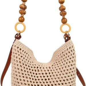 Woven Straw Bag Polyester Summer Tote Small Large Beach Crossbody Shoulder